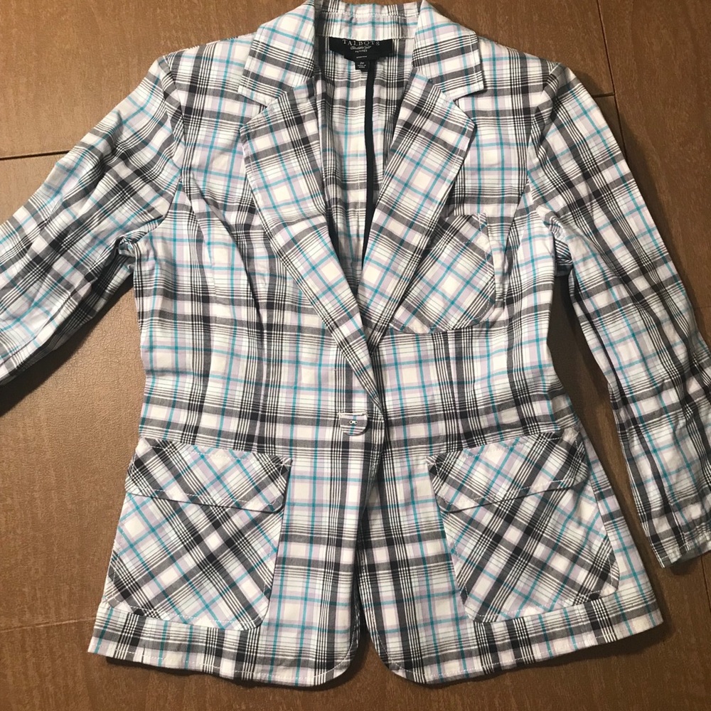 Talbots 2P Madras Blazer